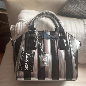 Sold out! Lux deVille carnival tote! SILVER/BLACK
